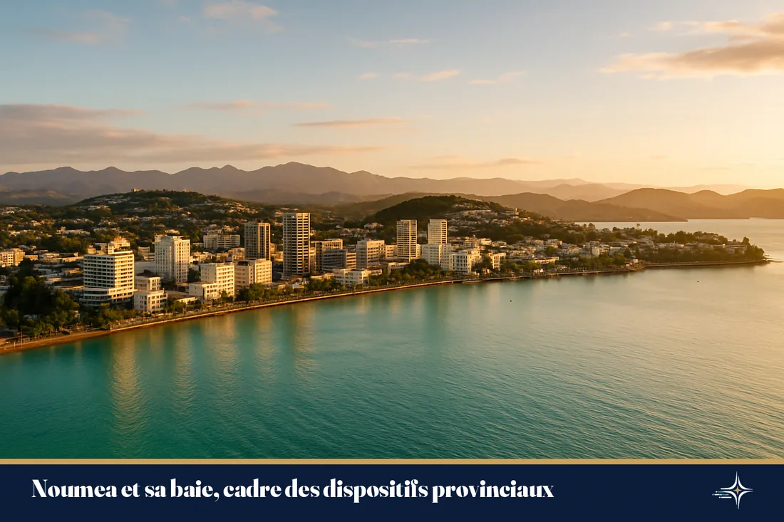 Vue de Nouméa et de sa baie, cadre des dispositifs provinciaux