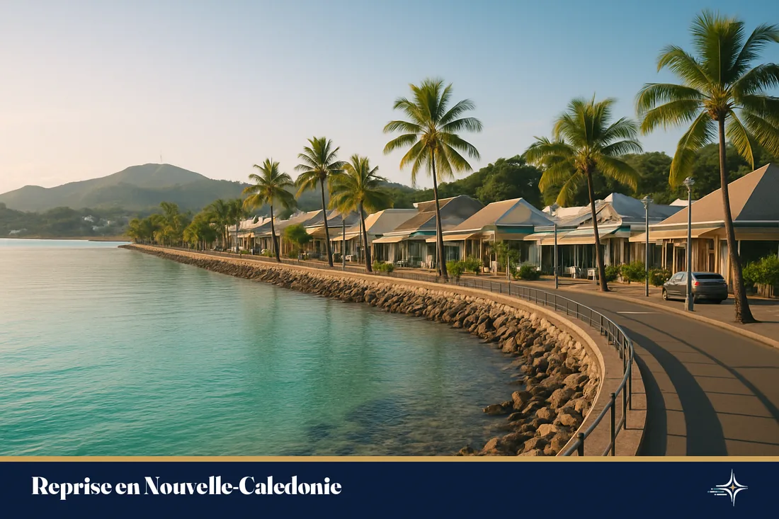 Le front de mer de Noumea au petit matin