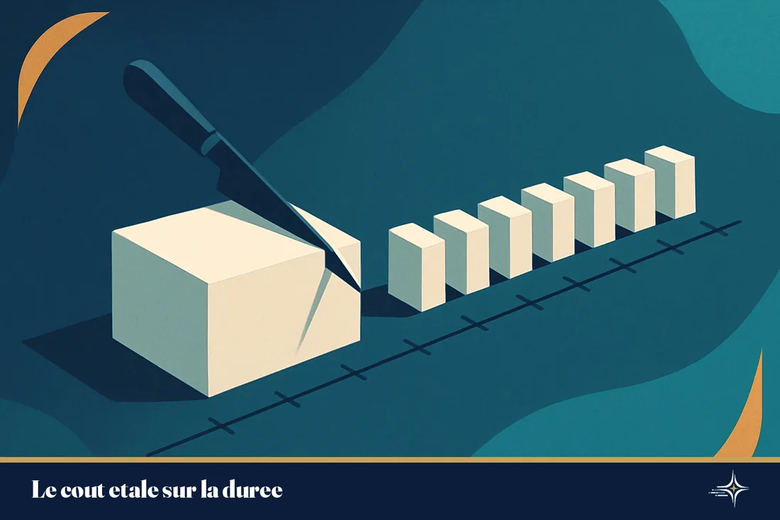 Le cout d'un bien reparti en tranches egales sur plusieurs exercices