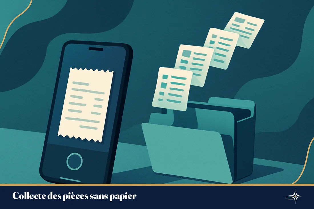 Illustration de la collecte des pièces comptables par mobile