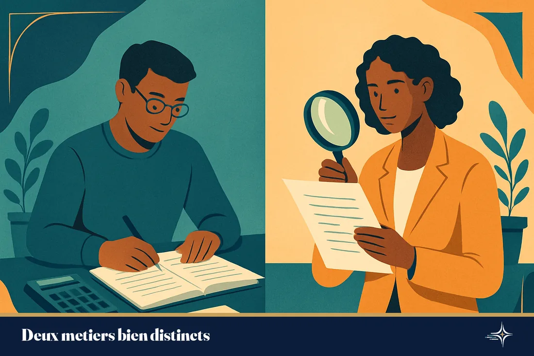 Deux professionnels distincts : l'un établit les comptes, l'autre les contrôle