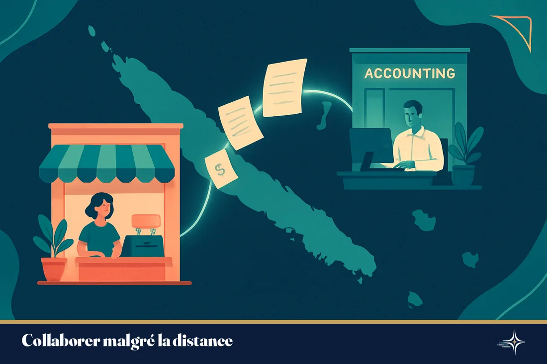 Le dirigeant et son cabinet collaborent à distance sur les mêmes pièces
