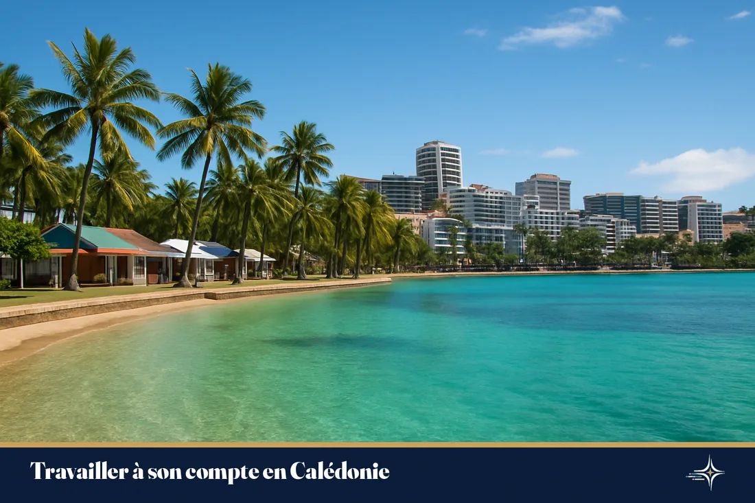 Vue du front de mer et du lagon de Nouméa