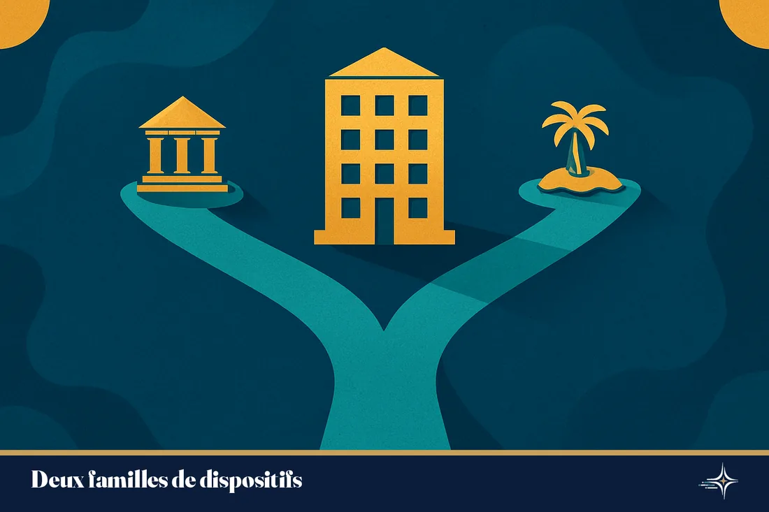 Illustration de deux dispositifs fiscaux convergeant vers un même projet d'investissement