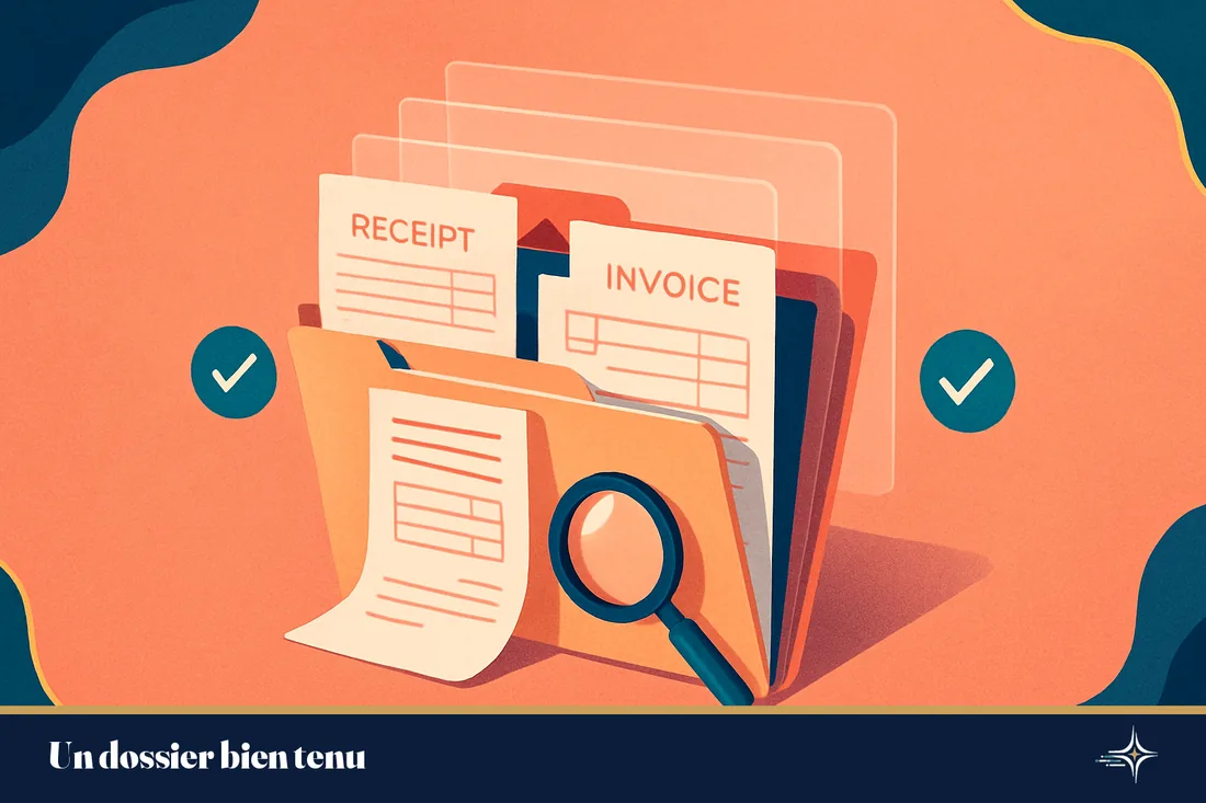 Illustration d'un dossier comptable ordonné et traçable pour sécuriser la défiscalisation