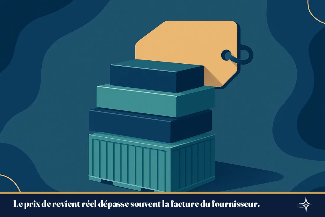 Illustration de la composition du coût de revient d'une marchandise importée