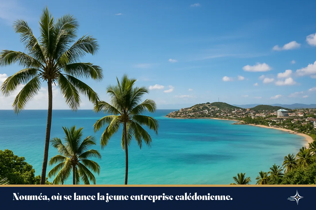Baie de Nouméa et lagon turquoise sous la lumière du Pacifique