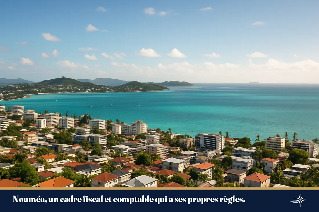 Vue panoramique de Nouméa et de son lagon