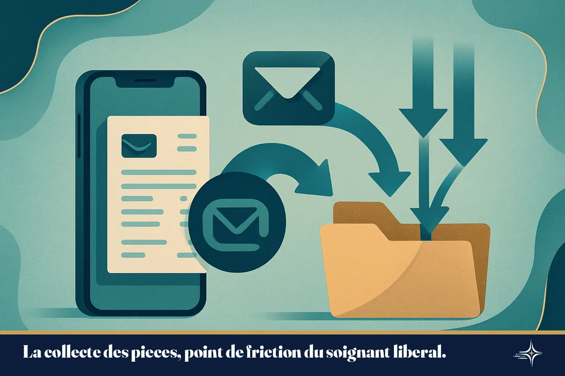 Illustration de la collecte des pieces comptables du soignant liberal
