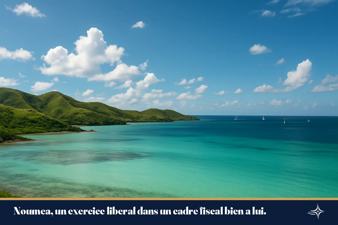 La baie de Noumea et son lagon sous la lumiere du Pacifique
