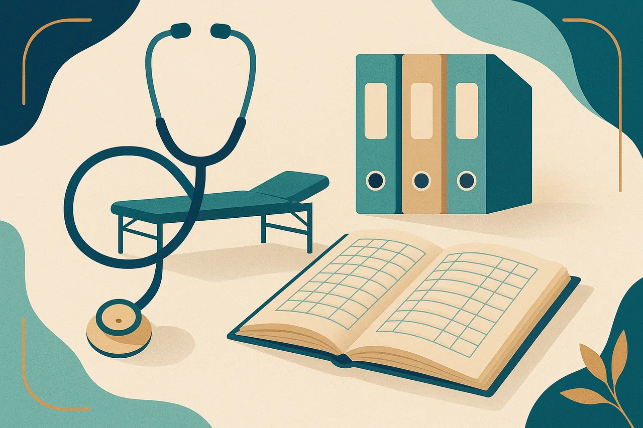 Illustration d'un univers de sante liberale mele a la gestion comptable