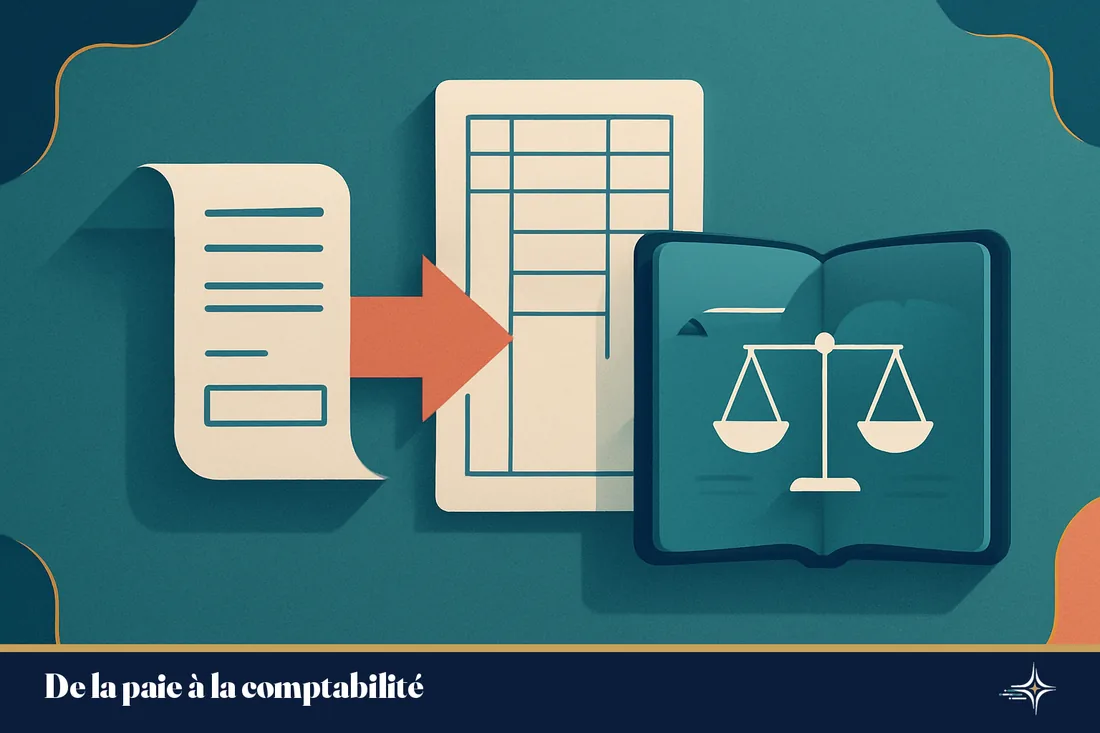L'écriture de paie qui rejoint la comptabilité de l'entreprise