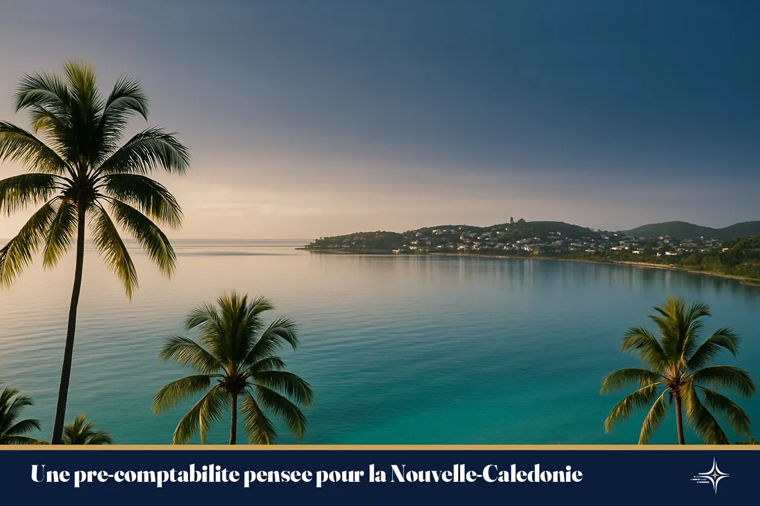Baie de Nouméa et lagon turquoise du Pacifique Sud sous une lumière douce du matin