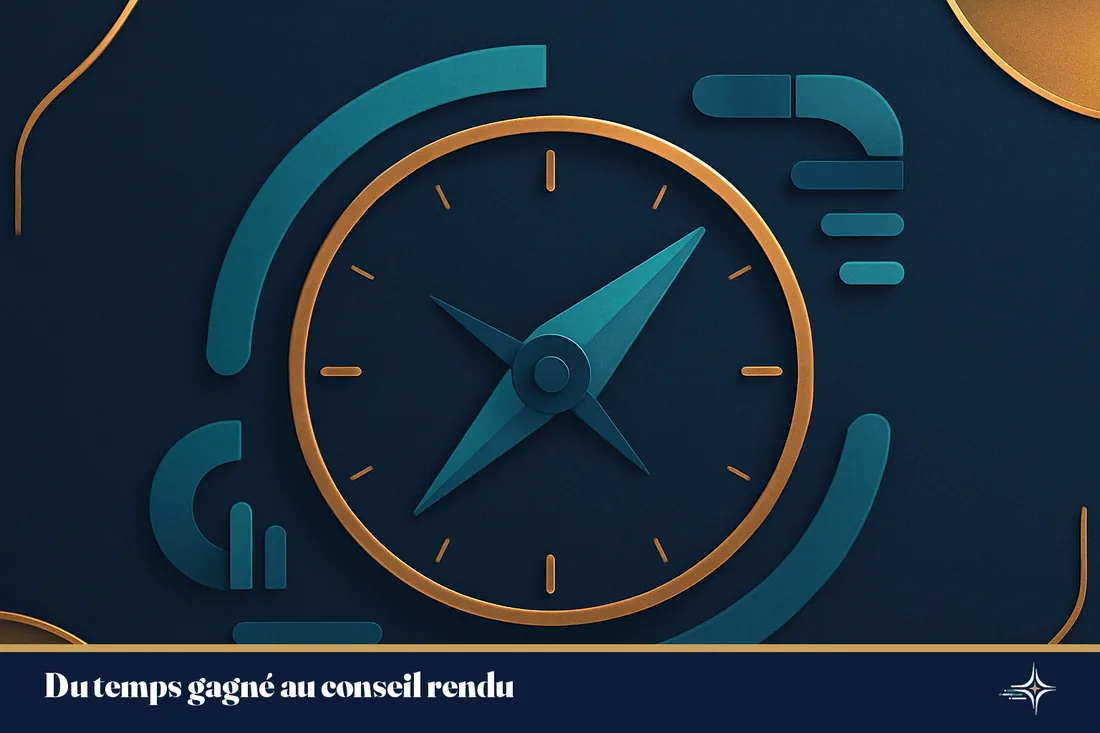 Illustration conceptuelle d'un tableau de bord de gestion représenté comme une boussole