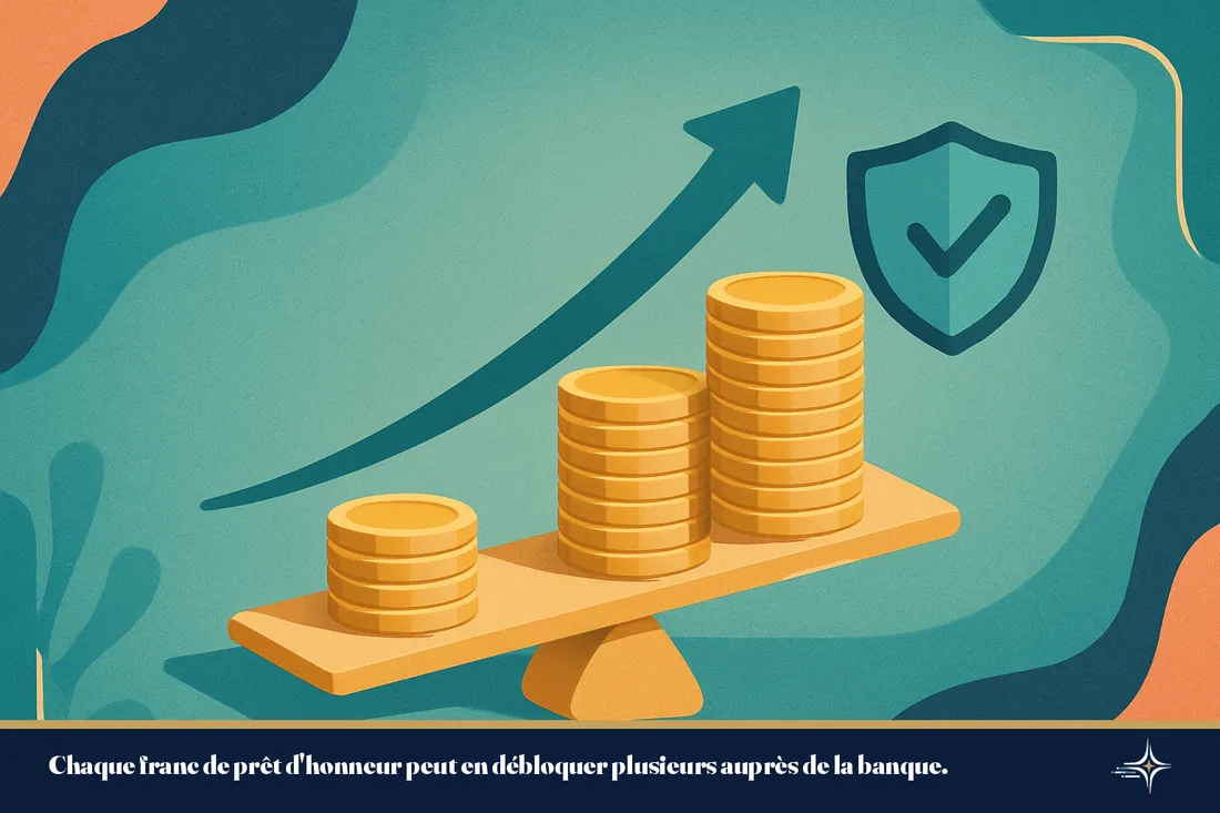 Illustration de l'effet de levier du prêt d'honneur sur le financement bancaire