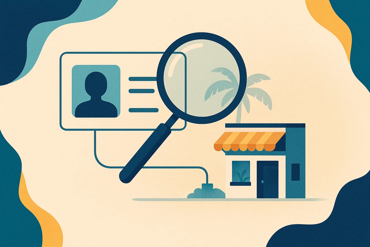Illustration conceptuelle du RIDET, identifiant des entreprises calédoniennes
