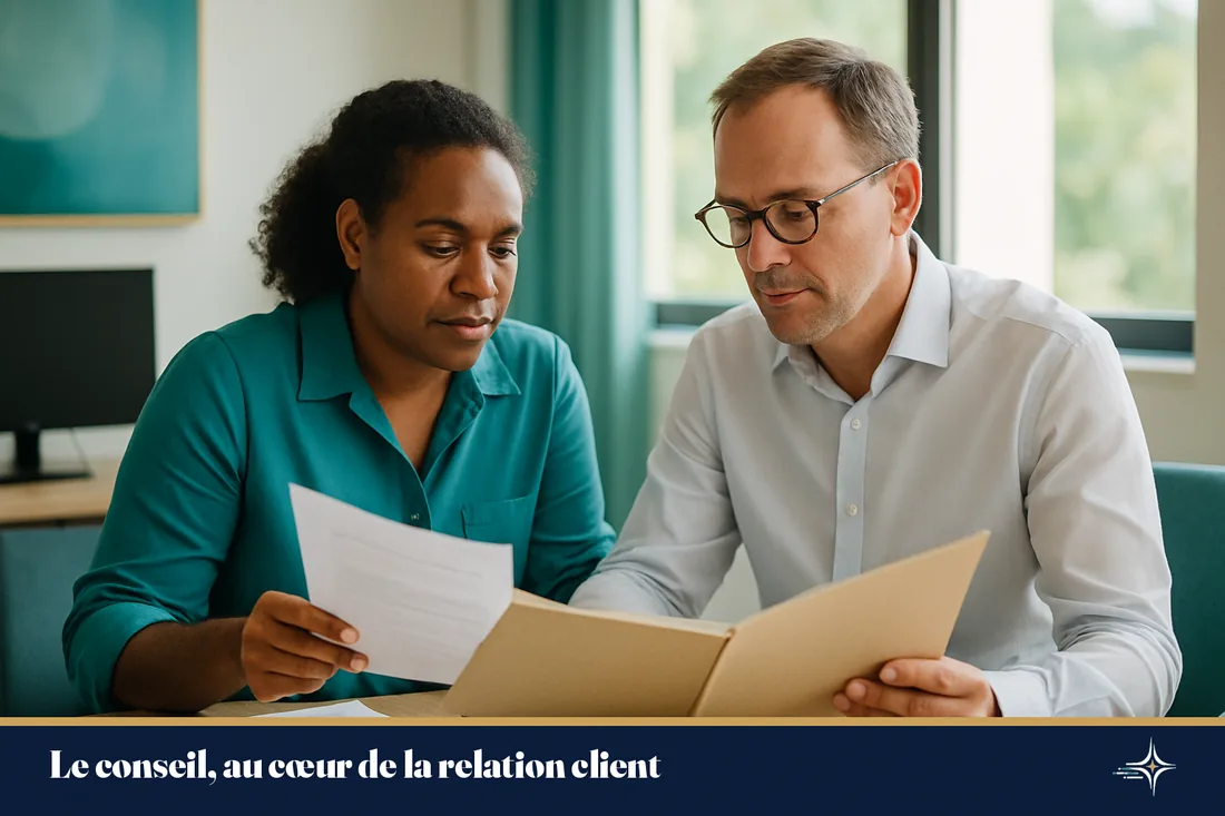 Deux comptables calédoniens diversifiés en réunion conseil, révision de documents dans un bureau lumineux
